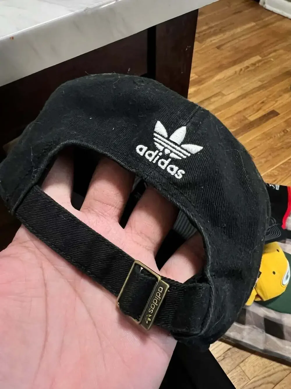 Adidas Originals Trefoil Relaxed Strapback Baseball Hat in Black